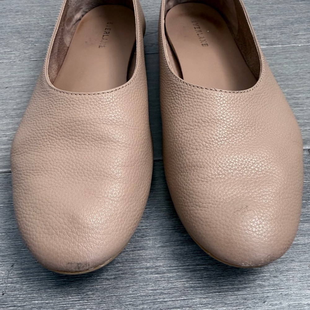 Everlane The Day Glove Ballet Flats Tan Nude Leather Minimalist Comfort Shoes 9 - Picture 7 of 13